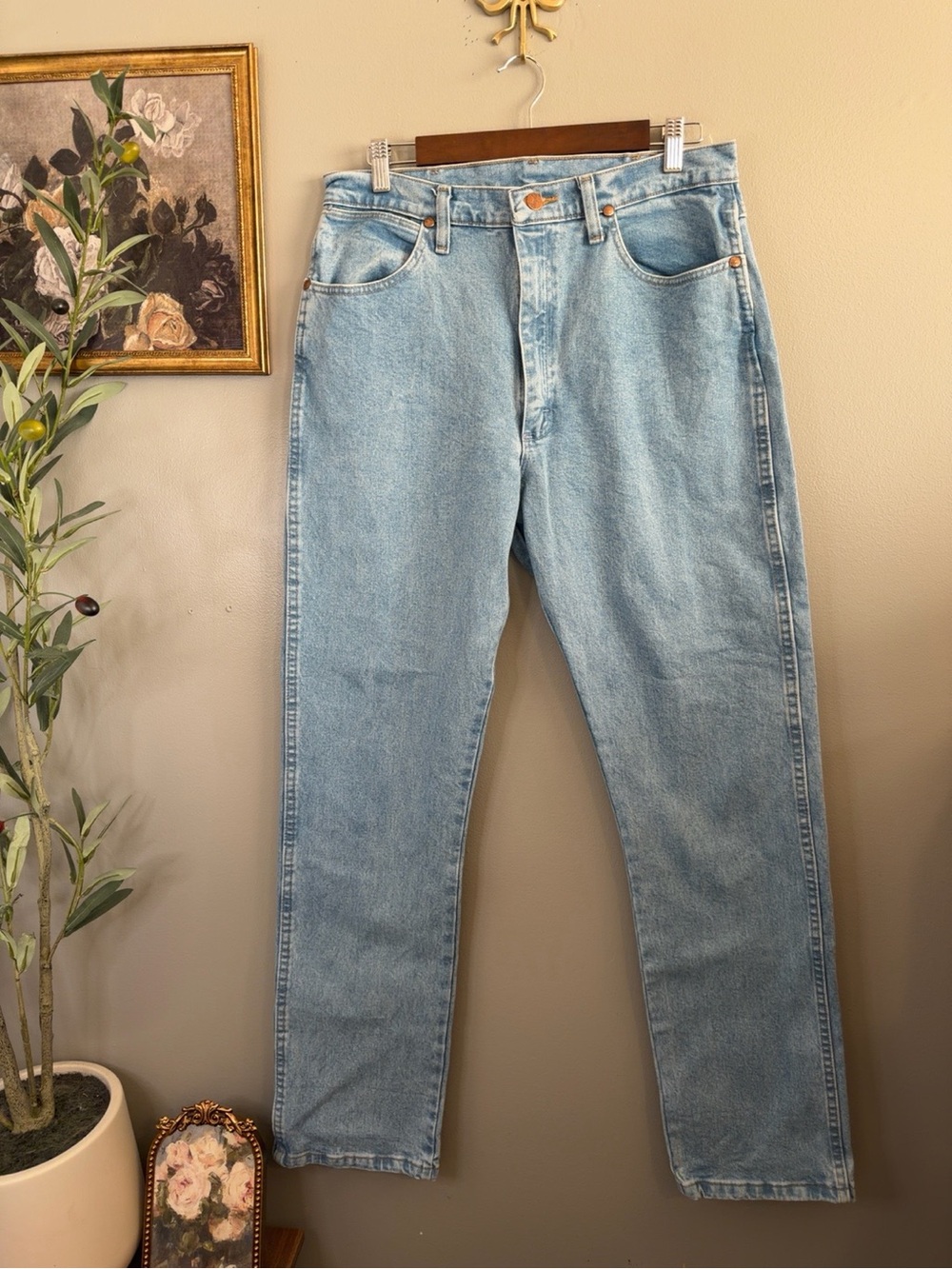 Wrangler Cowboy Cut Slim Fit Jeans 11x34 Antique Wash High Rise Western - Picture 2 of 7